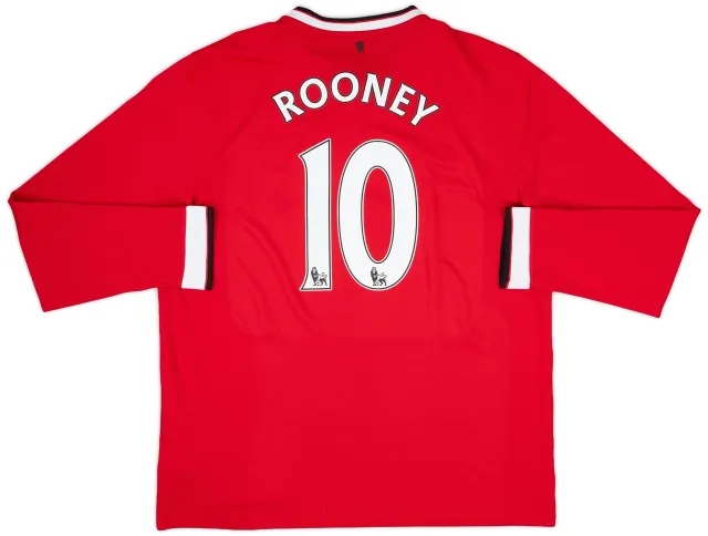 Nike 2014-15 Manchester United Home L/S Shirt Rooney #10 - 6/10 - (XL)