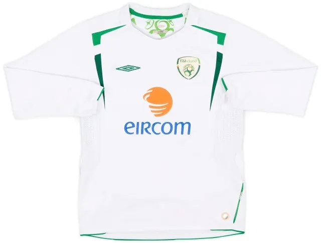 Umbro 2005-07 Ireland Away L/S Shirt - 8/10 - (M.Boys)