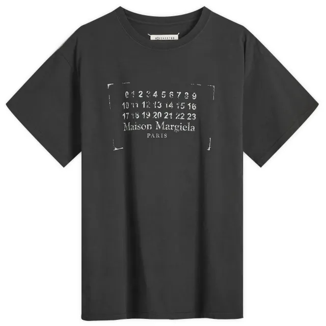 Maison Margiela Women's Logo T-shirt Washed Black