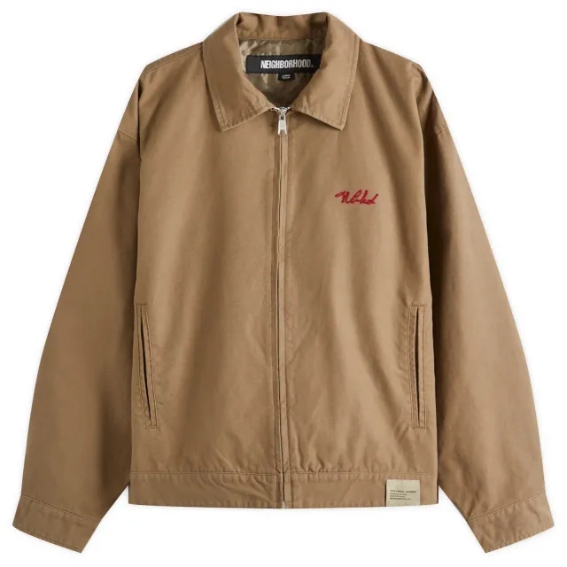 Neighborhood Men's Zip Work Jacket Olive Drab
