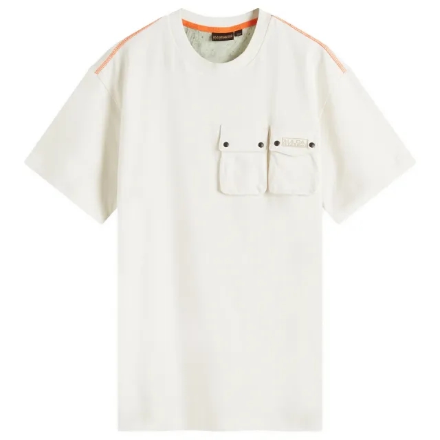 Napapijri Men's Multi Pocket T-Shirt White Whisper