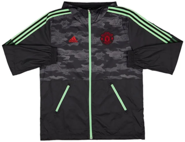 2020-21 Manchester United adidas Hooded Rain Jacket - 9/10 - (L)