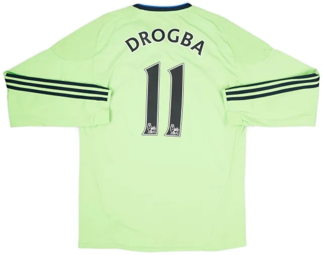 adidas 2010-11 Chelsea Third L/S Shirt Drogba #11 - 9/10 - (M)