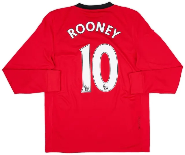 Nike 2009-10 Manchester United Home L/S Shirt Rooney #10 - 9/10 - (S)