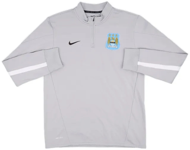 2013-14 Manchester City Nike 1/4 Zip Drill Top - 9/10 - (L)