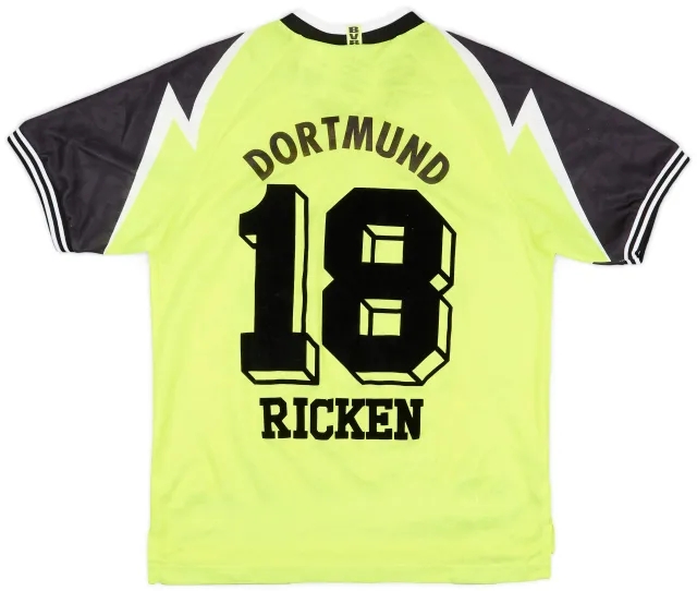 Nike 1995-96 Borussia Dortmund Home Shirt Ricken #18 - 9/10 - (XL.Boys)