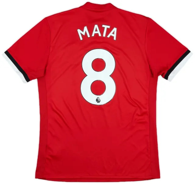 adidas 2017-18 Manchester United Home Shirt Mata #8 - 6/10 - (M)