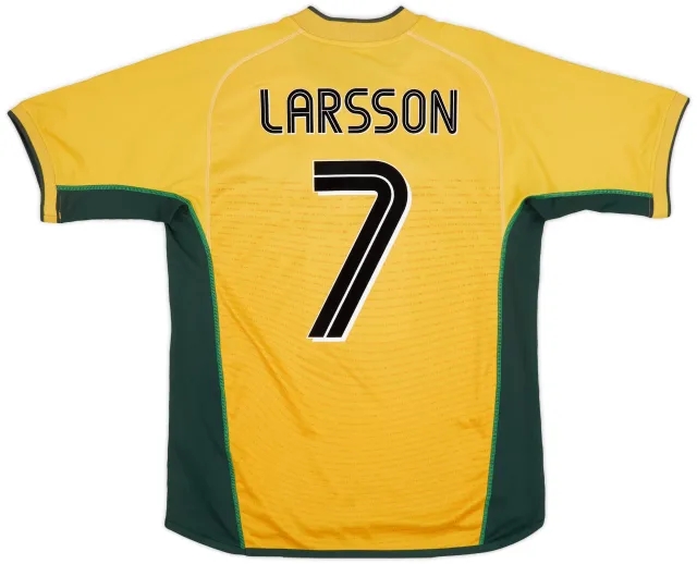 Umbro 2002-03 Celtic Away Shirt Larsson #7 - 6/10 - (M)