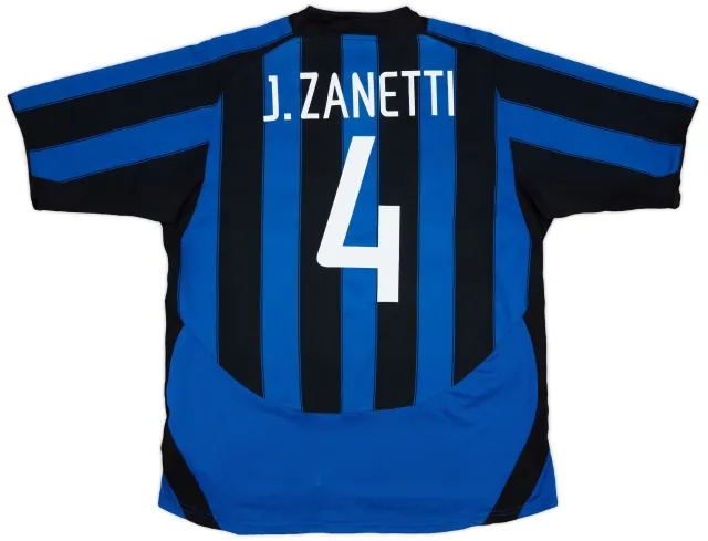 Nike 2003-04 Inter Milan Home Shirt J.Zanetti #4 - 5/10 - (L)