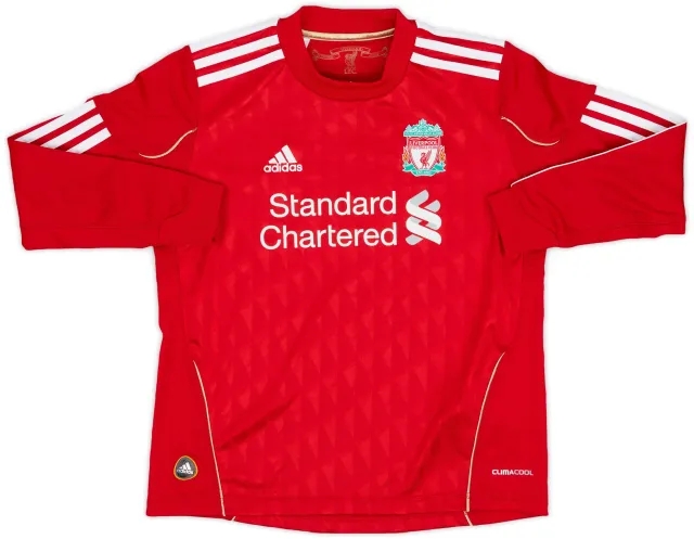 adidas 2010-12 Liverpool Home L/S Shirt - 7/10 - (S.Boys)