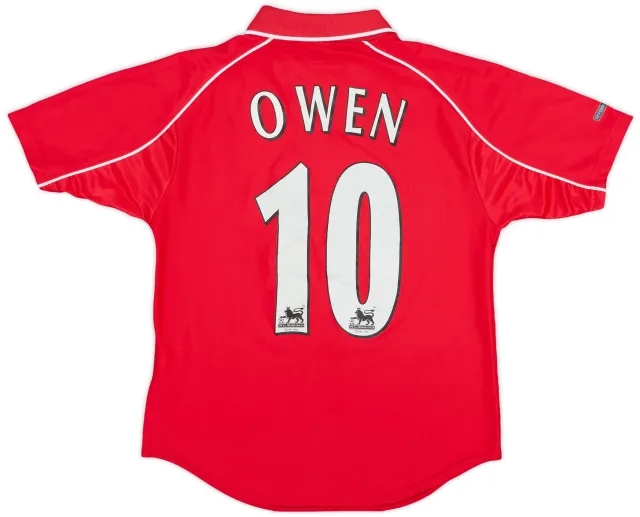 Reebok 2000-02 Liverpool Home Shirt Owen #10 - 7/10 - (M.Boys)