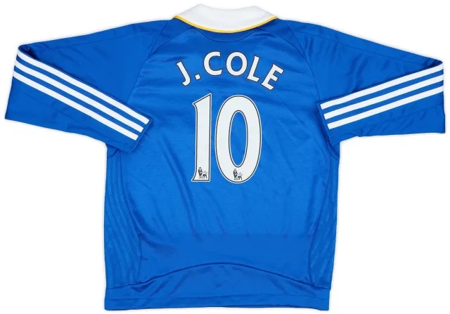 adidas 2008-09 Chelsea Home L/S Shirt J. Cole #10 - 8/10 - (S.Boys)