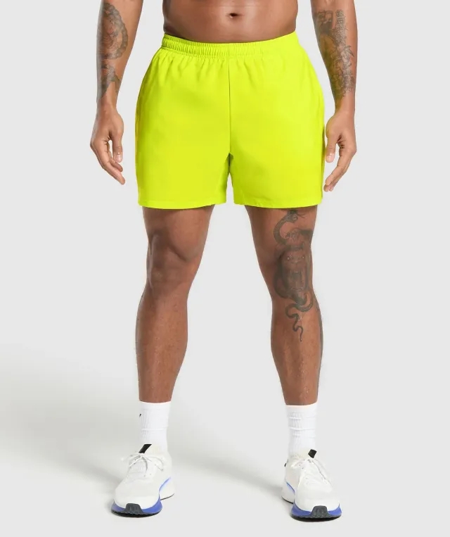 Gymshark Arrival 5 Shorts - Shock Green