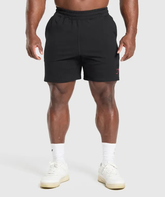 Gymshark Prime 7 Shorts - Black/Vivid Red