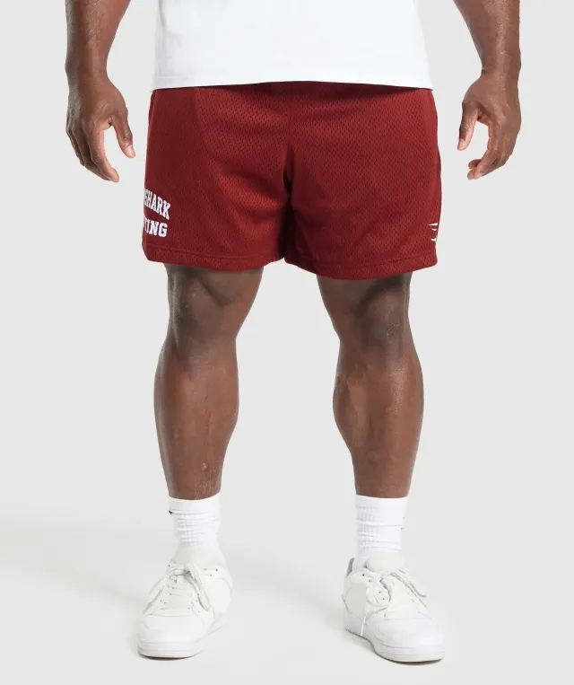 Gymshark Lifting Mesh 7 Shorts - Sets Red