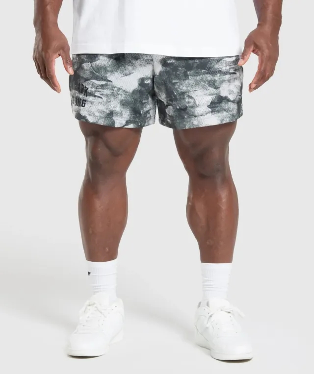 Gymshark Lifting Mesh 5 Shorts - Metal Grey