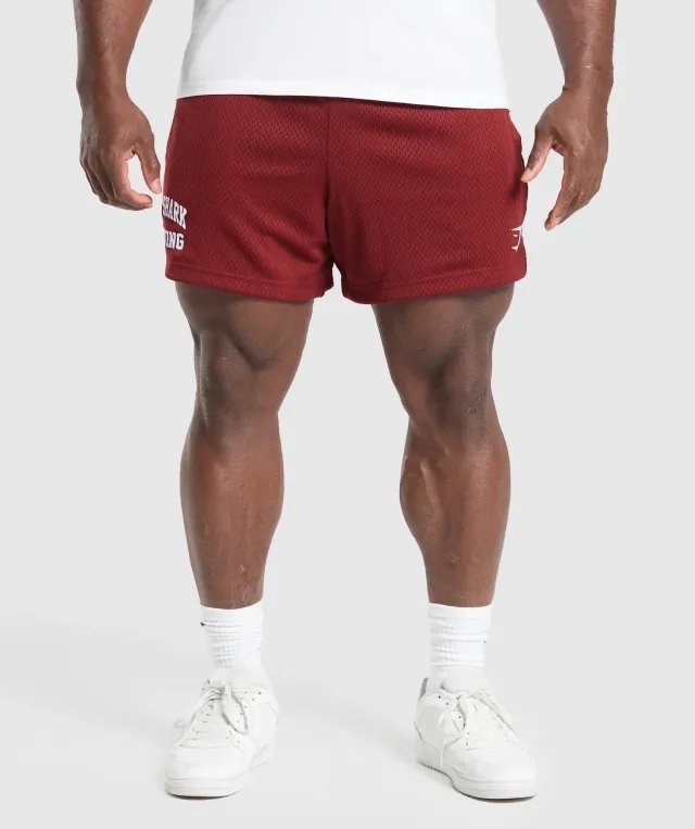 Gymshark Lifting Mesh 5 Shorts - Sets Red