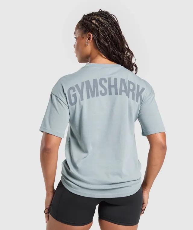 Gymshark GS Power Oversized T-Shirt - Denim Grey