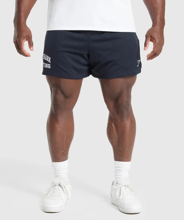 Gymshark Lifting Mesh 5 Shorts - Heavy Blue