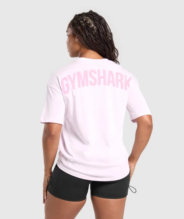 Gymshark GS Power Oversized T-Shirt - Ice Pink