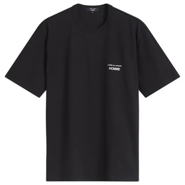 Asics Comme des Garçons Homme Men's Small Logo T-Shirt Black