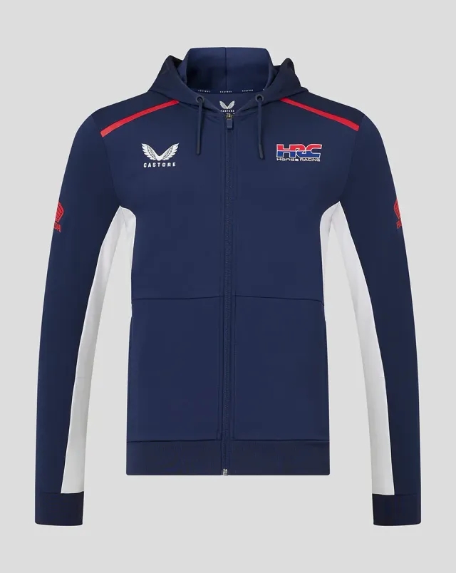 Castore Unisex Honda Hrc Zip Up Hoodie - Black Iris