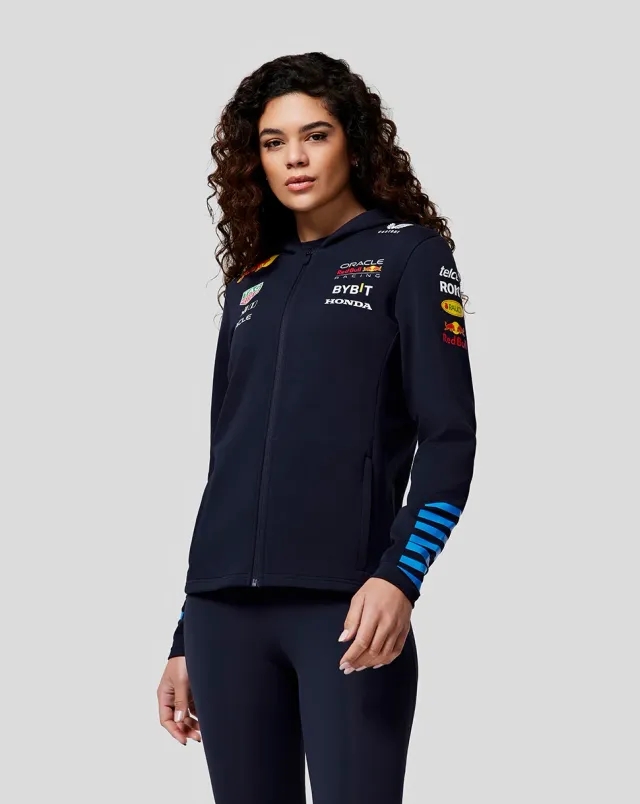 Castore Oracle Red Bull Racing Women's Official Teamline Full Zip Hoodie - Night Sky
