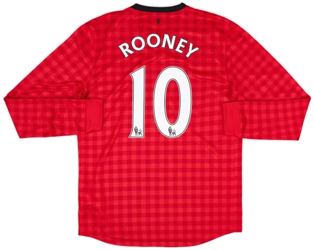 Nike 2012-13 Manchester United Home L/S Shirt Rooney #10 - 9/10 - (M)