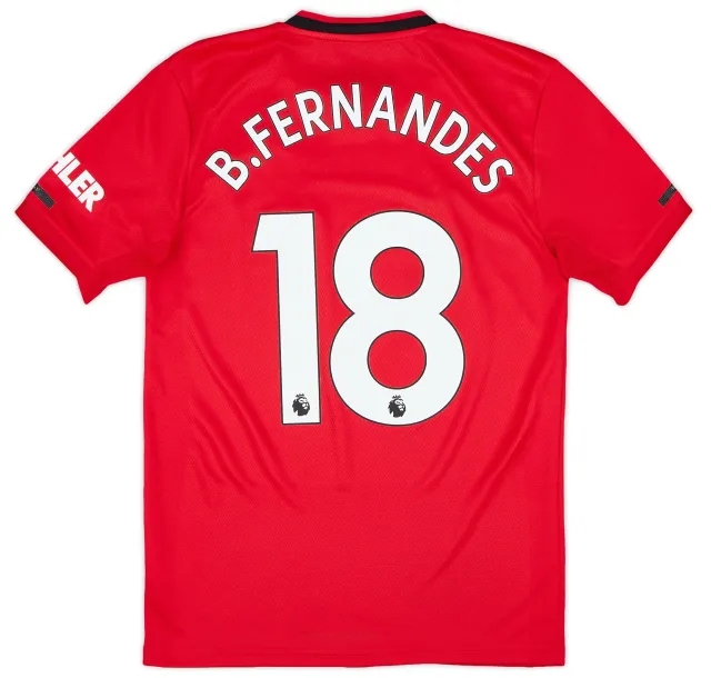 adidas 2019-20 Manchester United Home Shirt B.Fernandes #18 - 9/10 - (S)