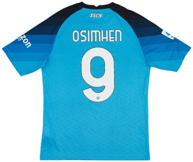 2022-23 Napoli Authentic Home Shirt Osimhen #9 - 9/10 - (L)