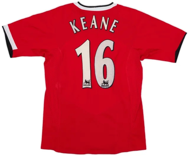 Nike 2004-06 Manchester United Home Shirt Keane #16 - 7/10 - (XL.Boys)