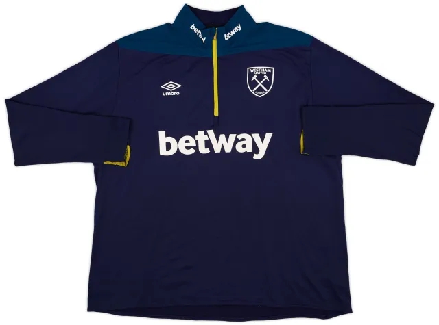 2018-19 West Ham Umbro 1/4 Zip Drill Top - 8/10 - (XXL)