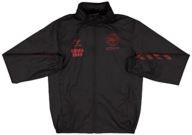 2022-23 Denmark 'Fodboldskole' Hummel Hooded Rain Jacket - 9/10 - (S)