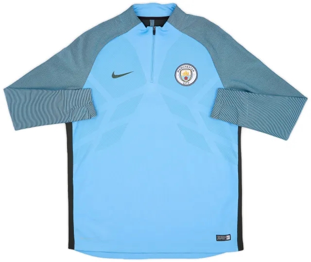 2016-17 Manchester City Nike 1/4 Zip Drill Top - 9/10 - (XL)