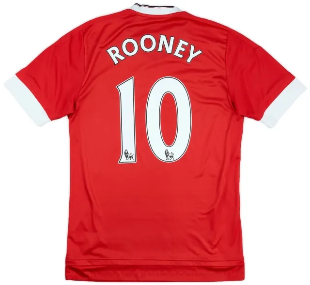 adidas 2015-16 Manchester United Home Shirt Rooney #10 - 6/10 - (S)
