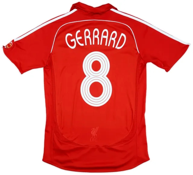 adidas 2006-08 Liverpool Home Shirt Gerrard #8 - 5/10 - (S)