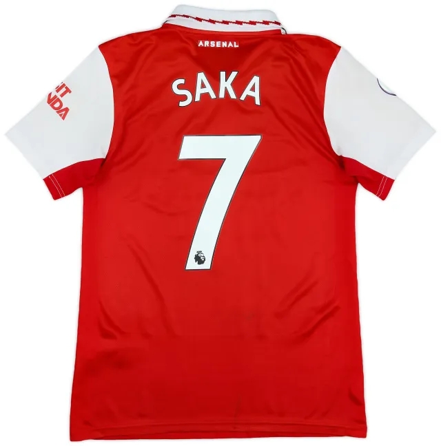adidas 2022-23 Arsenal Home Shirt Saka #7 - 5/10 - (S)