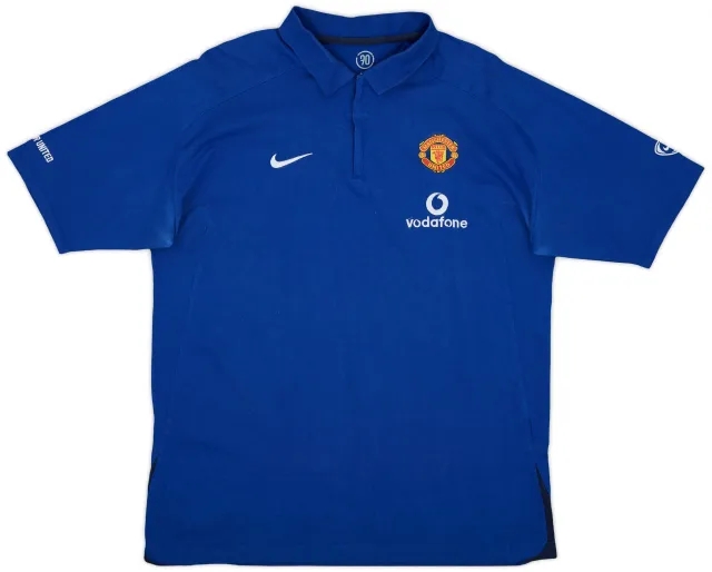 2005-06 Manchester United Nike 1/4 Zip Polo Shirt - 6/10 - (XL)