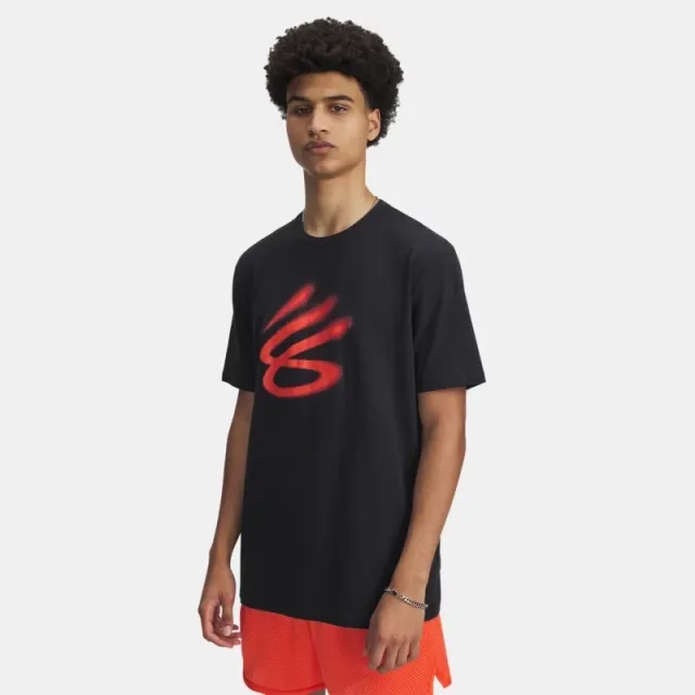 Under Armour Men's Curry Playable T-Shirt Black / Fire XXL