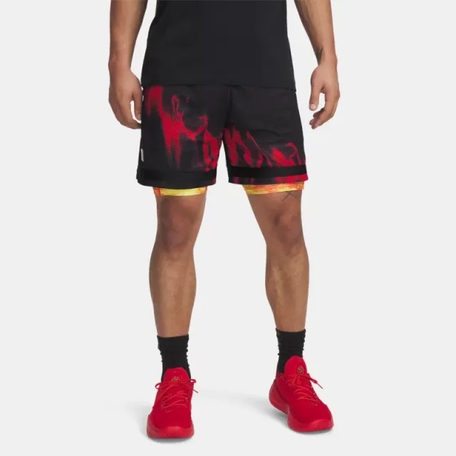 Under Armour Men's Curry Statement Shorts Black / Fire XXL