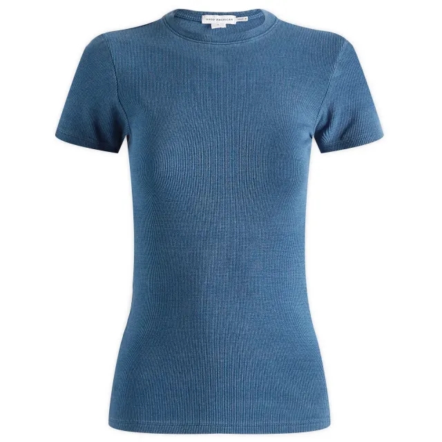 Good American Women's Jeanius Fitted T-Shirt Indigo