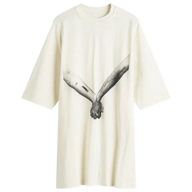 Rick Owens Men's Jumbo T-Shirt Natural/Black