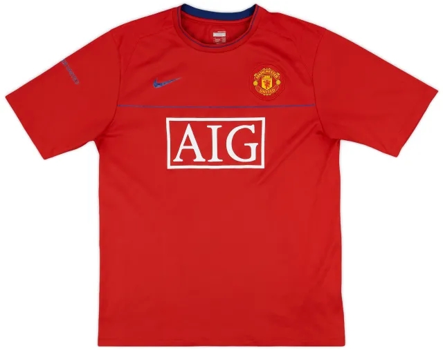 2008-09 Manchester United Nike Training Shirt - 9/10 - (L)