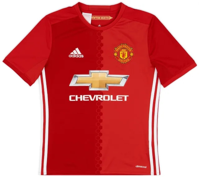 adidas 2016-17 Manchester United Home Shirt - 9/10 - (L.Boys)