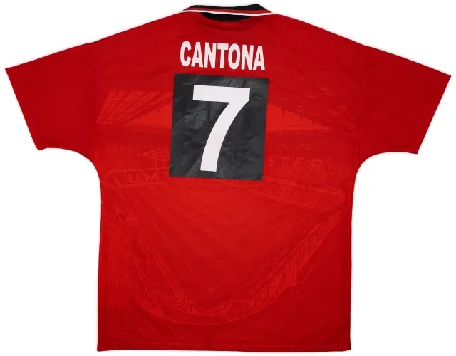 Umbro 1994-96 Manchester United Home Shirt Cantona #7 - 7/10 - (XL)