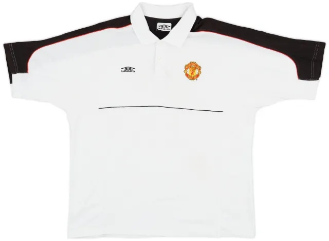 2000-01 Manchester United Umbro Polo Shirt - 9/10 - (XL)