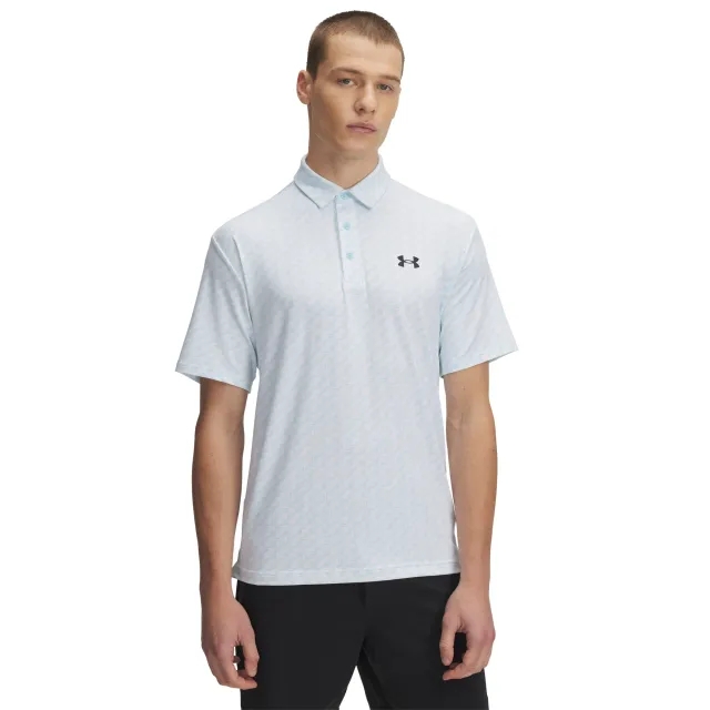 Men's  Under Armour  Playoff 3.0 Printed Polo Stream / White / Black XXL