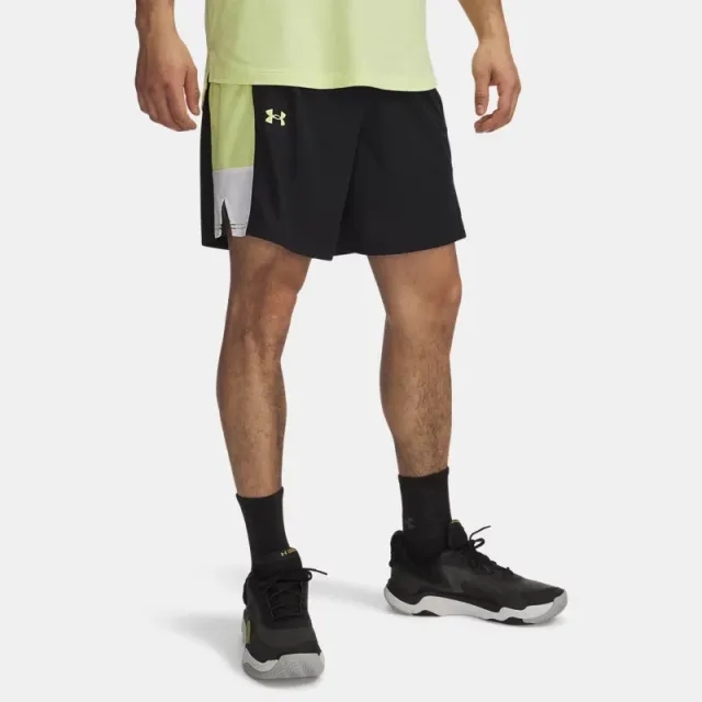 Men's  Under Armour  Zone 7 Shorts Black / Sonic Yellow / Sonic Yellow XXL