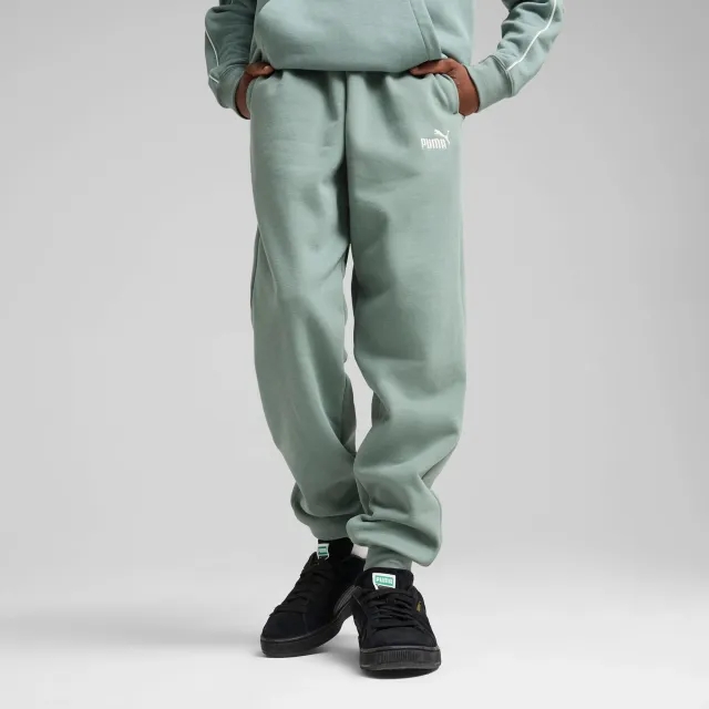 PUMA Ess No. 1 Logo Fleece Sweatpants Youth, Green Moon