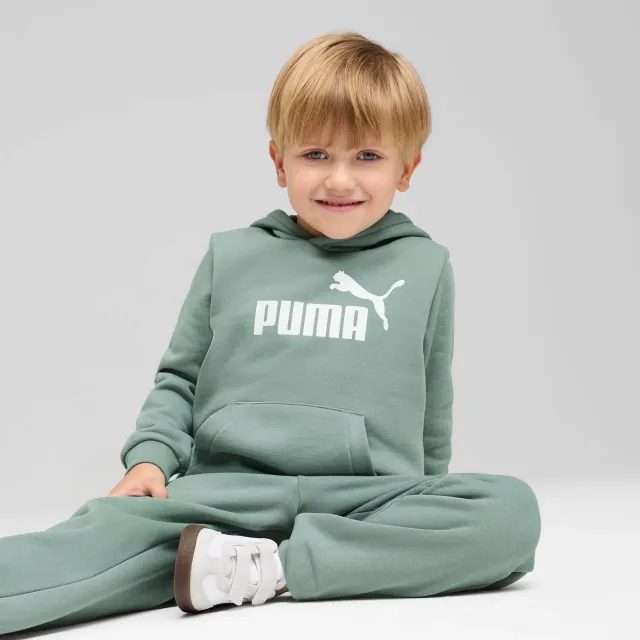 PUMA Ess No. 1 Logo Fleece Hoodie Kids, Green Moon